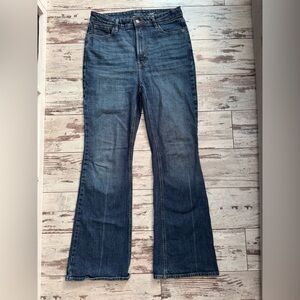 Old Navy Women's Flare Jeans - Dark Blue